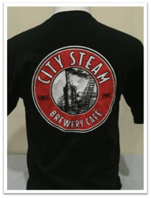 City Steam Black T-Shirt (back)